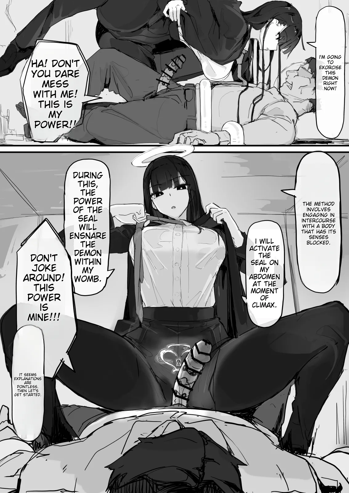 Kankaku shadan de haraimasu  | Sensory deprivation exorcism | Part 1-4 page 20 original parody - sole male nakadashi hentai manga - read online free