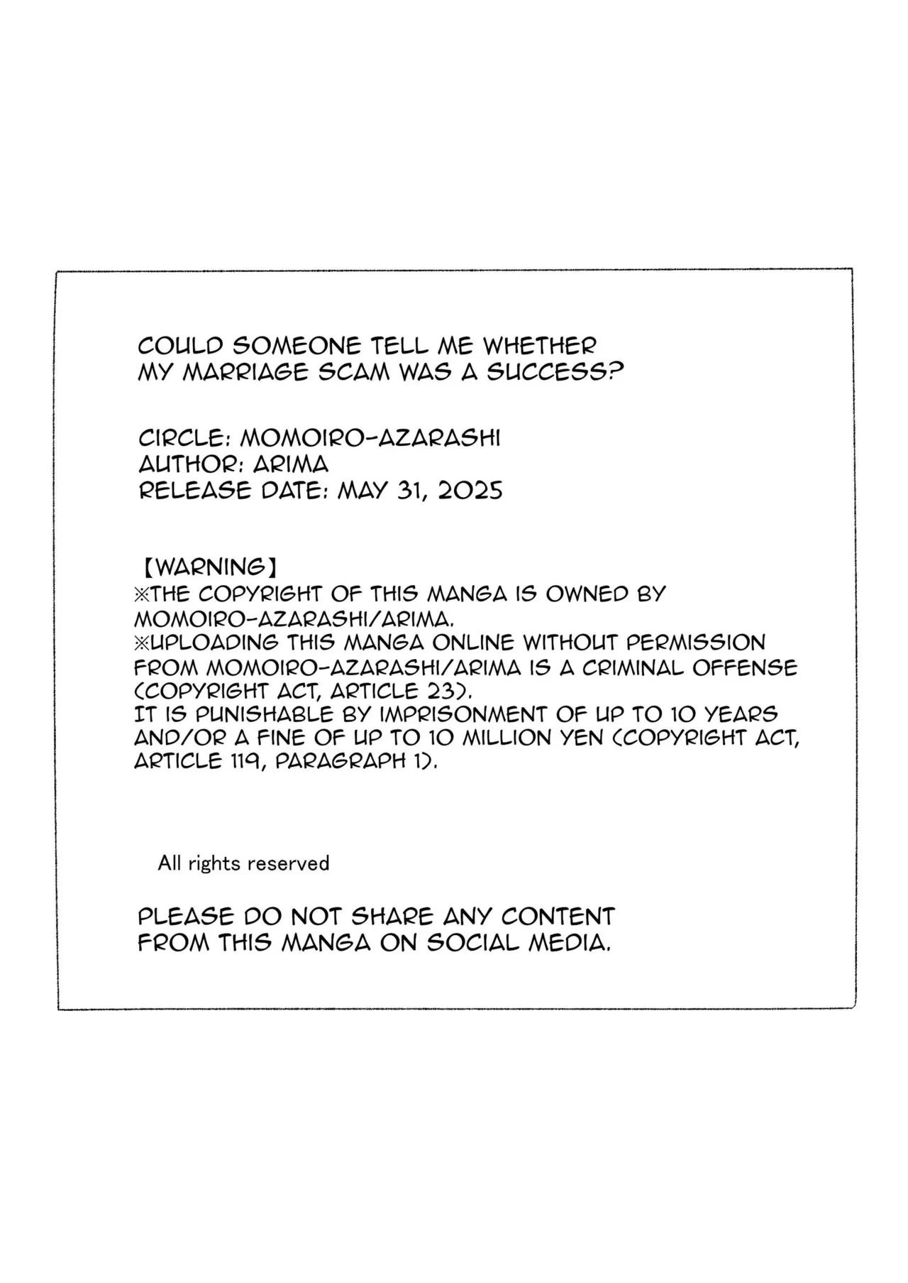 Could Someone Tell Me Whether My Marriage Scam Was a Success? page 84 original parody - squirting kissing hentai manga - read online free