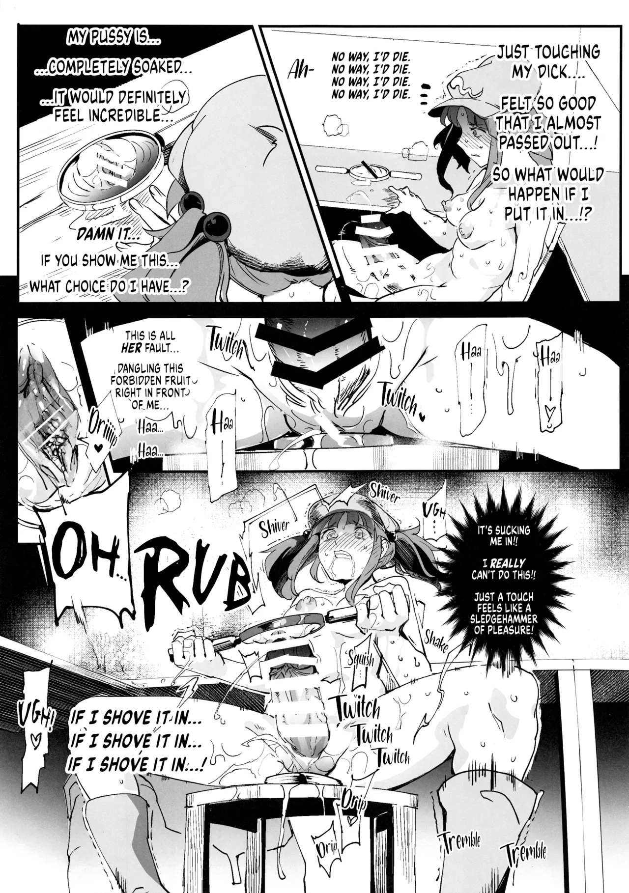 Handle Tsuki Sukima Hole Futanari Chinko de Jibun to H | Using a Portable Gap with Handles, a Futanari Fucks Herself page 10 featuring nitori kawashiro touhou project parody - nakadashi twintails hentai manga - read online free