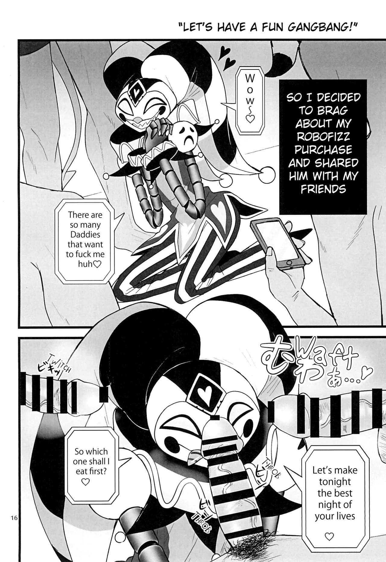 RoboFizz to Asobo  | Playing with RoboFizz page 15 helluva boss parody - nakadashi robot hentai manga - read online free