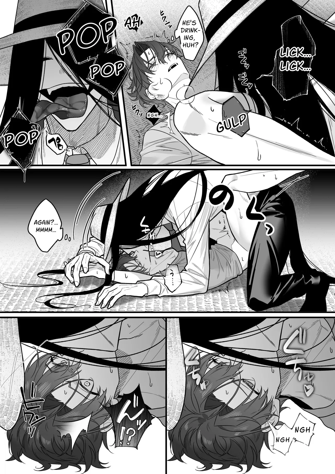 Hasshaku-sama Forcibly Inseminates Cuntboy - Page 14