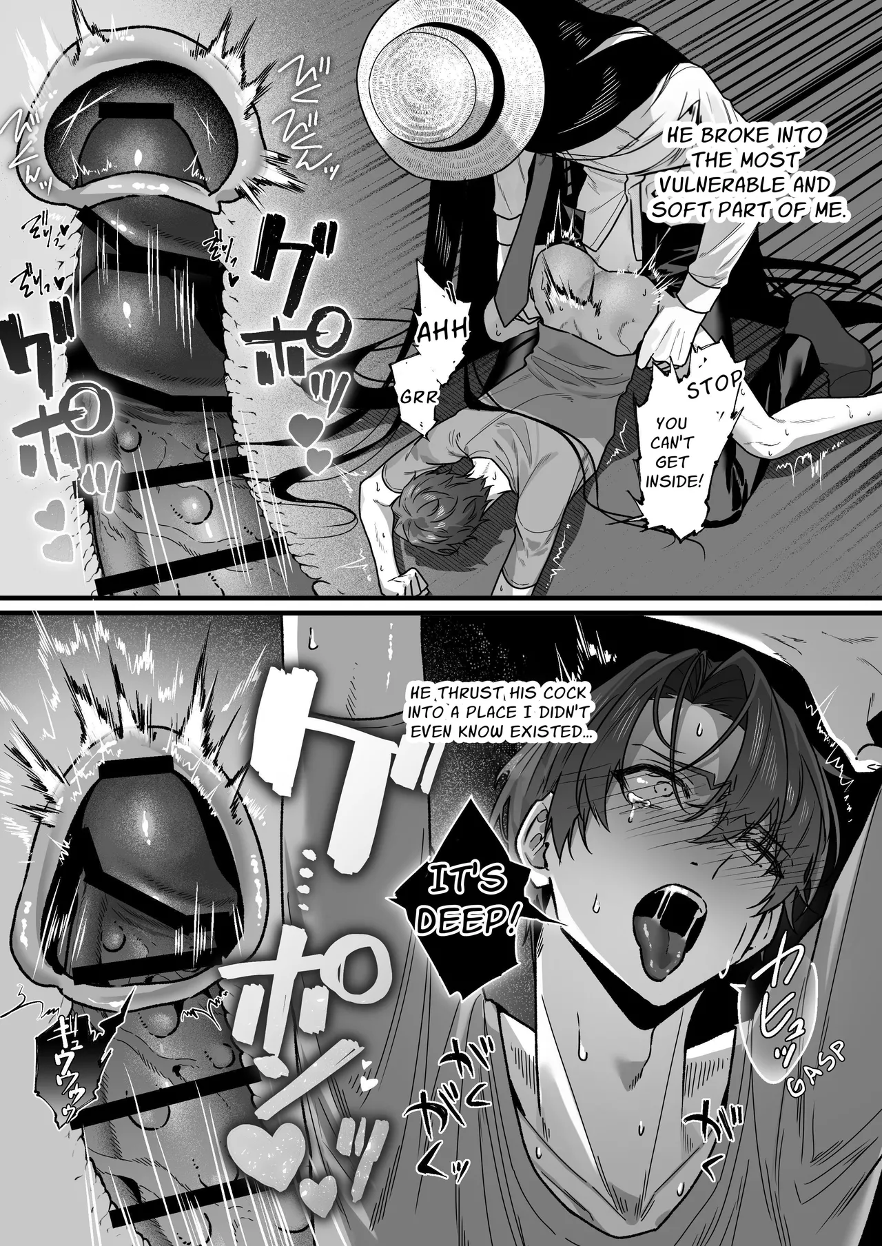 Hasshaku-sama Forcibly Inseminates Cuntboy - Page 36