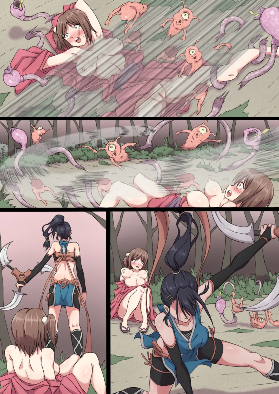 Kunoichi Ayame's Defeat page 51 - monster kunoichi hentai manga - read online free