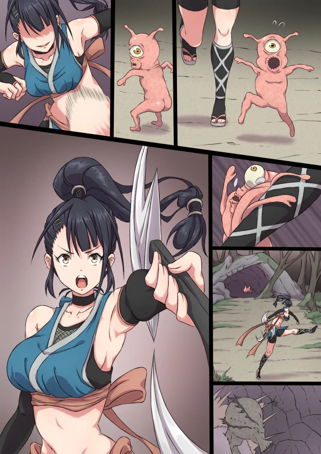 Kunoichi Ayame's Defeat page 55 - monster kunoichi hentai manga - read online free