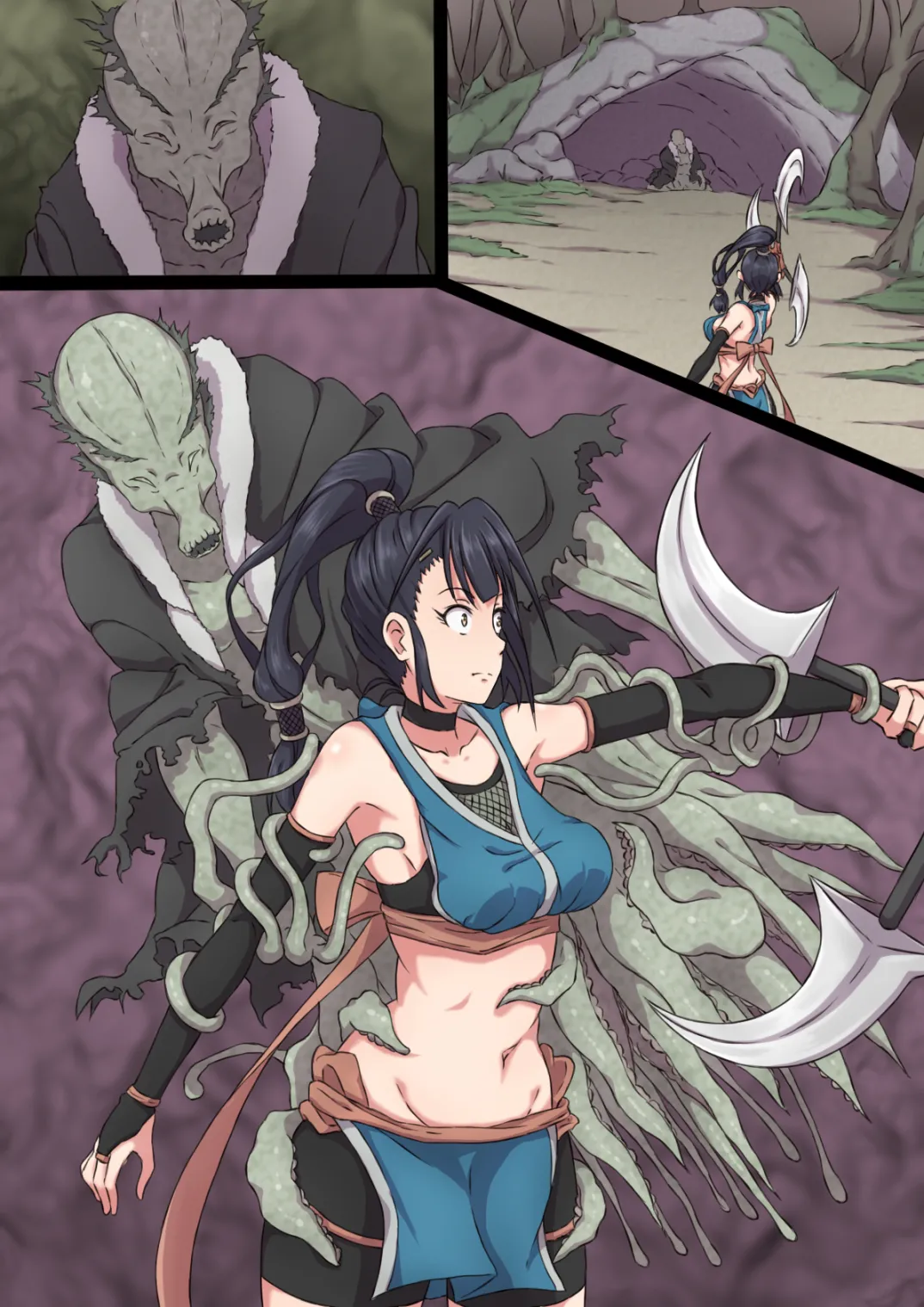 Kunoichi Ayame's Defeat page 56 - monster kunoichi hentai manga - read online free