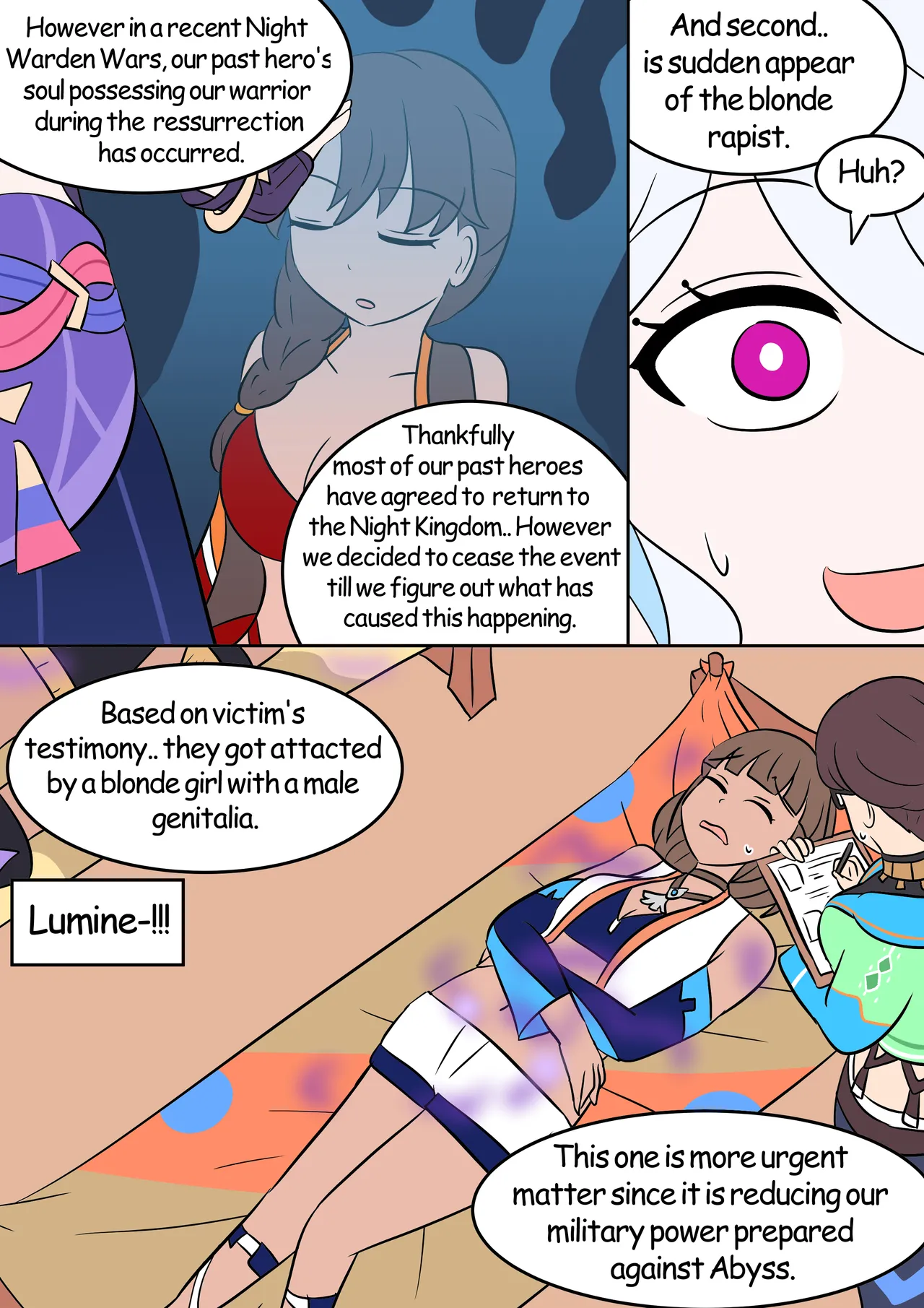 Into the Abyss page 12 featuring lumine genshin impact parody - futanari body swap hentai manga - read online free