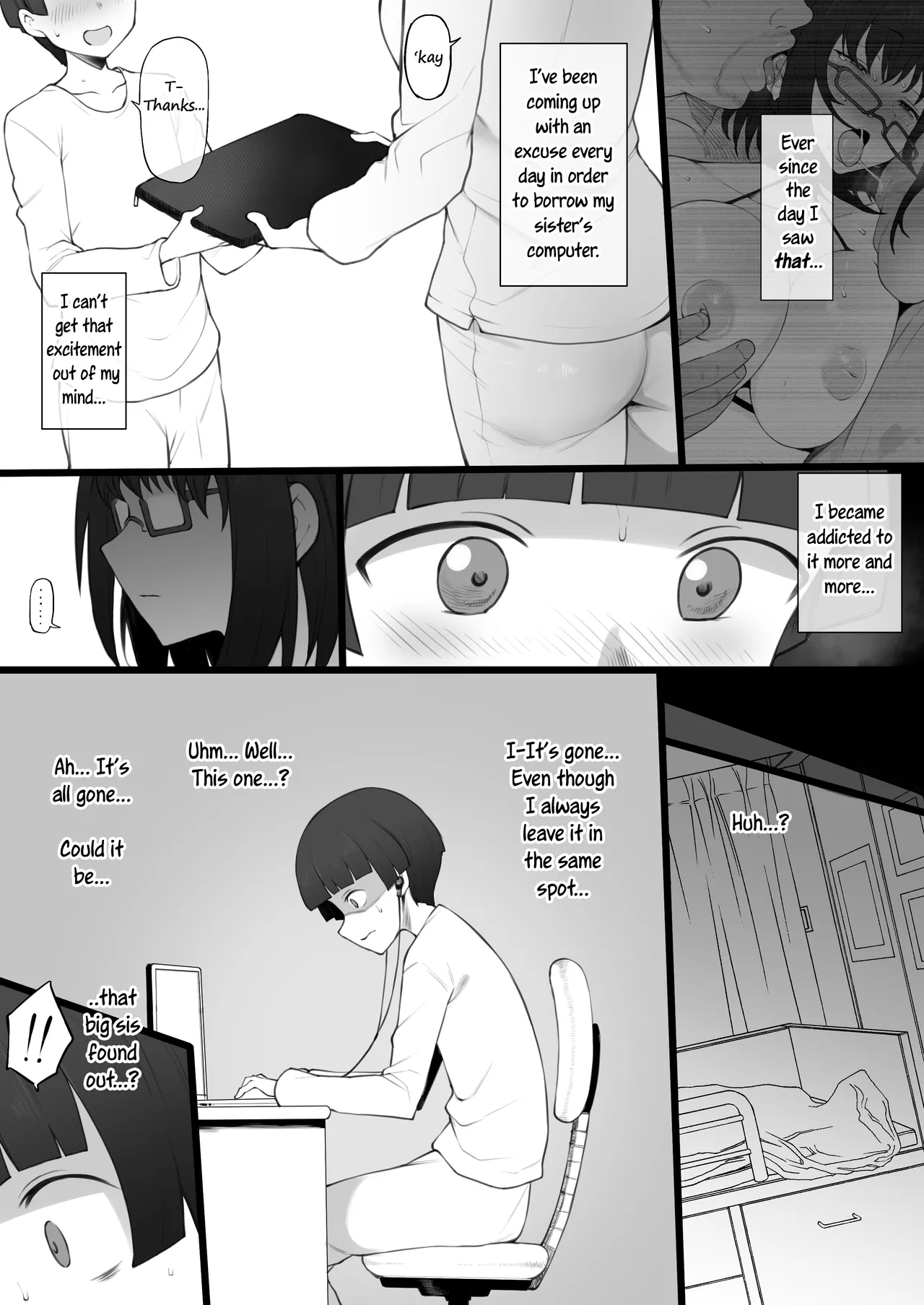 Daisuki na Onee-chan ni Karita Pasocon no Naka ni... | On the Laptop My Beloved Big Sister Lent Me… page 13 original parody - sole female beauty mark hentai manga - read online free