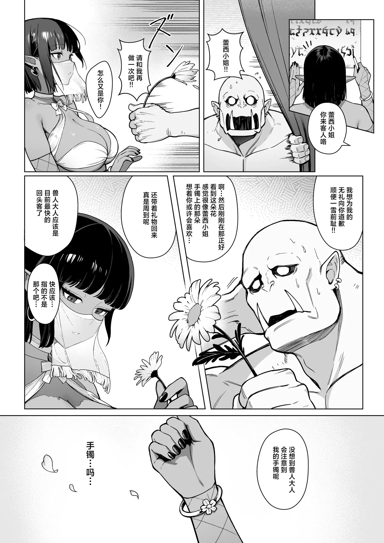 [Master of Tea & Chaos Studio (Sencha Bashira, Mugicha Bashira)] Yosei Shoukan 3-goushitsu Lacy ~Kasshoku Hada Elf o Shimei Shita Dotei Orc~ 1 | 精灵妓院 3号技师蕾西～指名了褐色肌肤精灵的处男兽人先生～ 1  [Chinese] [白杨汉化组] page 27 original parody - sole female sole male hentai manga - read online free