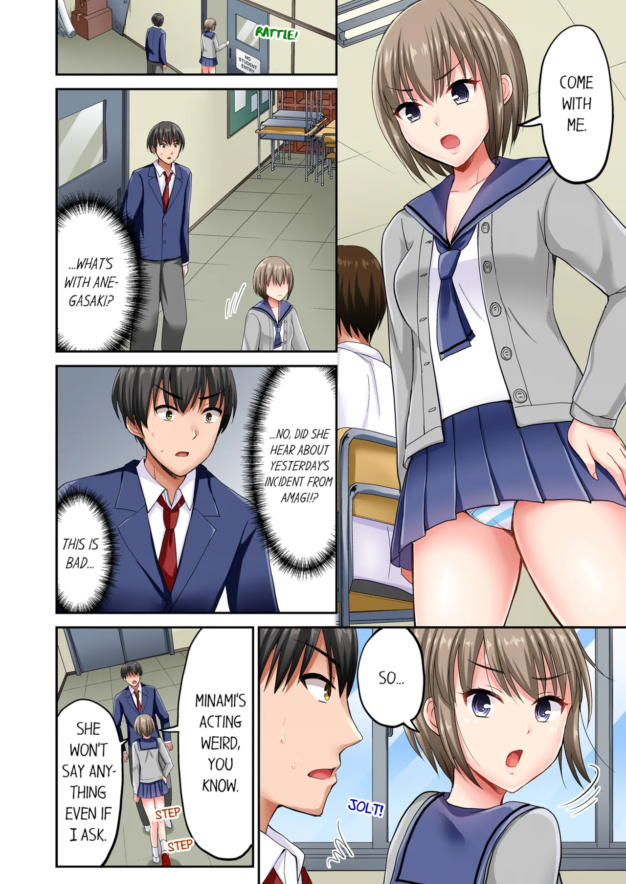 Pashiri no Shita Teku, Yabaitte... ~ Ebi Sori Iki Suru Namaiki Gyaru | Bullied Boy's Tongue Revenge Vol.1-2 page 29 - sole male full color hentai manga - read online free