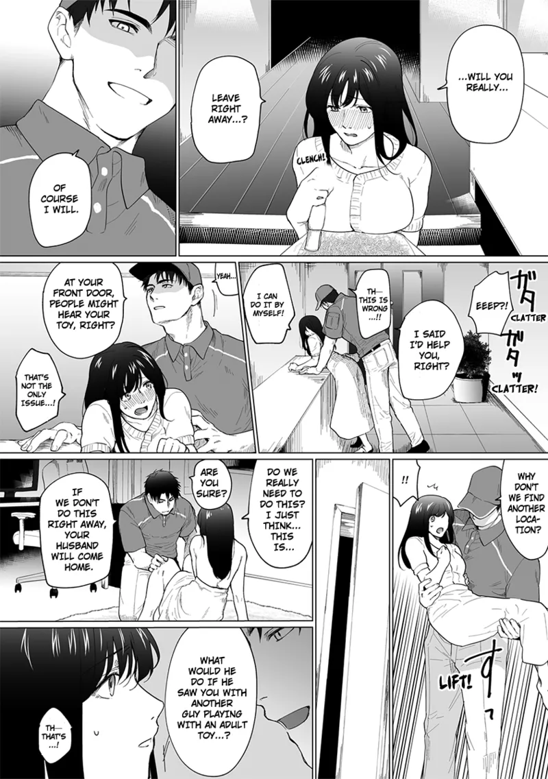 [Matsukawa Kiiro] Oku-san, Nimotsu ga Todoiteimasu. ~Takuhai Danshi ni Semarareru Hitozuma~ 1 | Ma'am, You Have a Package! The Housewife Who's Seduced by the Delivery Man 1 [English] page 26 - sole female sole male hentai manga - read online free