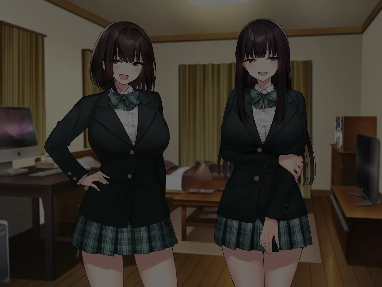 Kyonyuu na Senpai? Kyonyuu na Osananajimi? Futari to Harem H…suru? page 213 original parody - kissing big breasts hentai manga - read online free