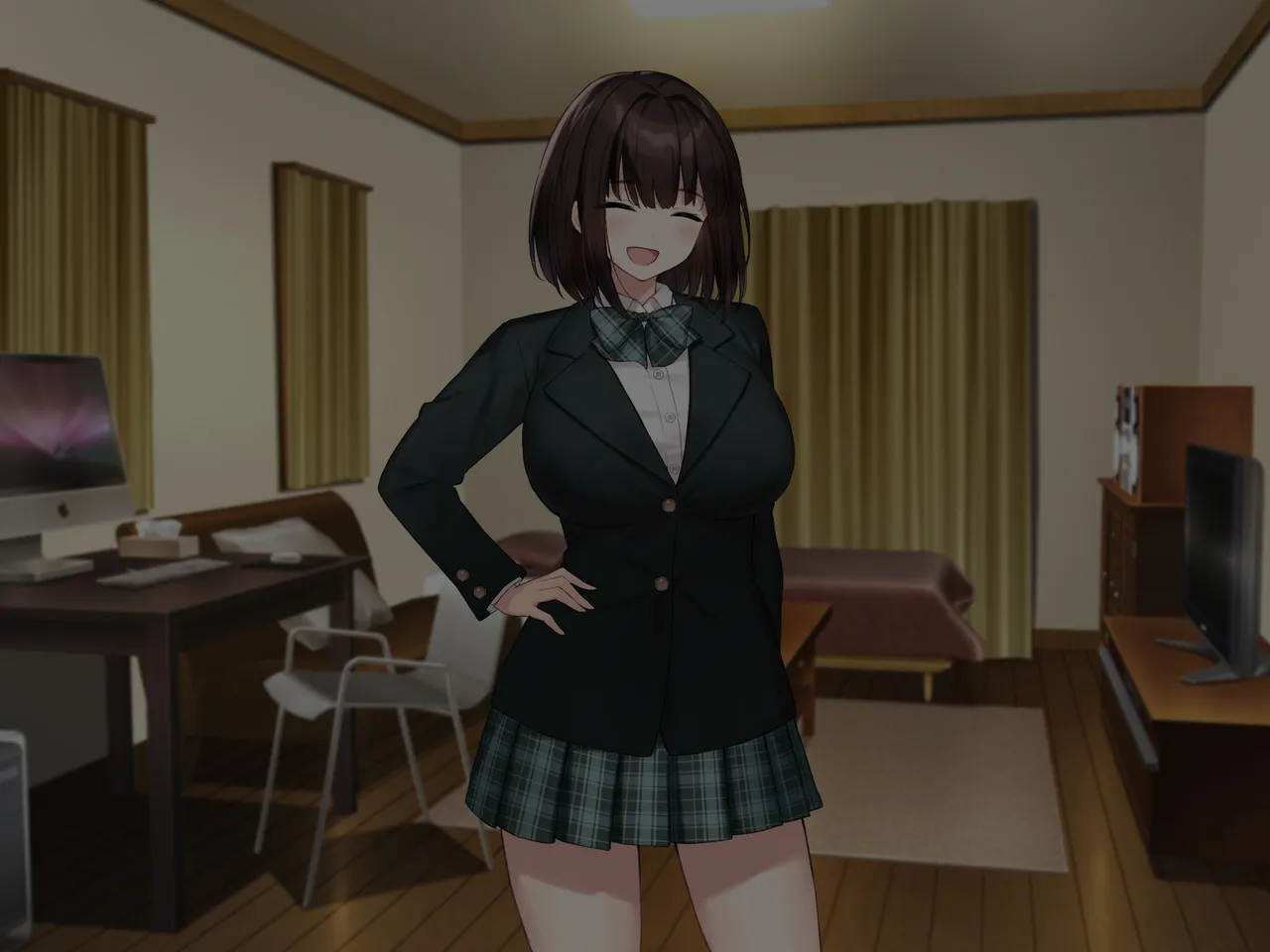 Kyonyuu na Senpai? Kyonyuu na Osananajimi? Futari to Harem H…suru? page 64 original parody - kissing big breasts hentai manga - read online free