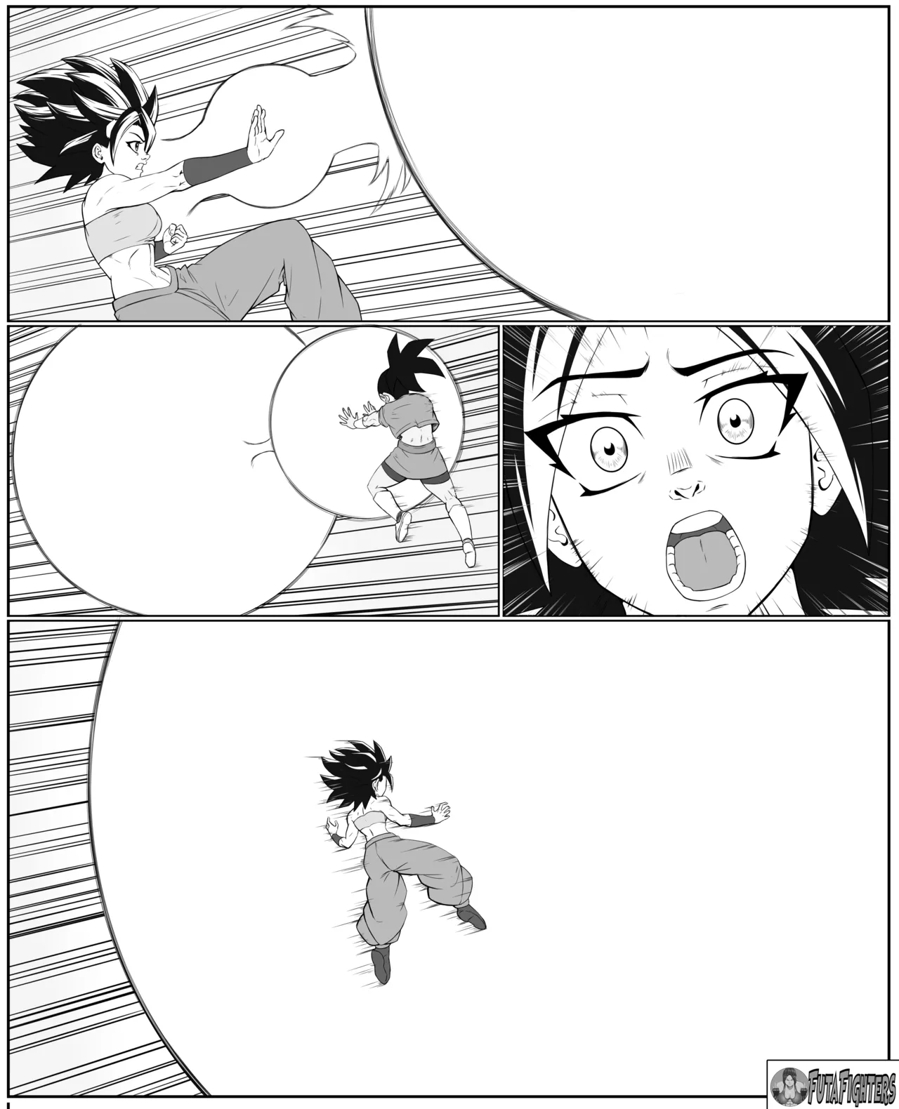Caulifla vs Kale FutaFighters ongoing page 12 featuring kale dragon ball z parody - shemale catfight hentai manga - read online free