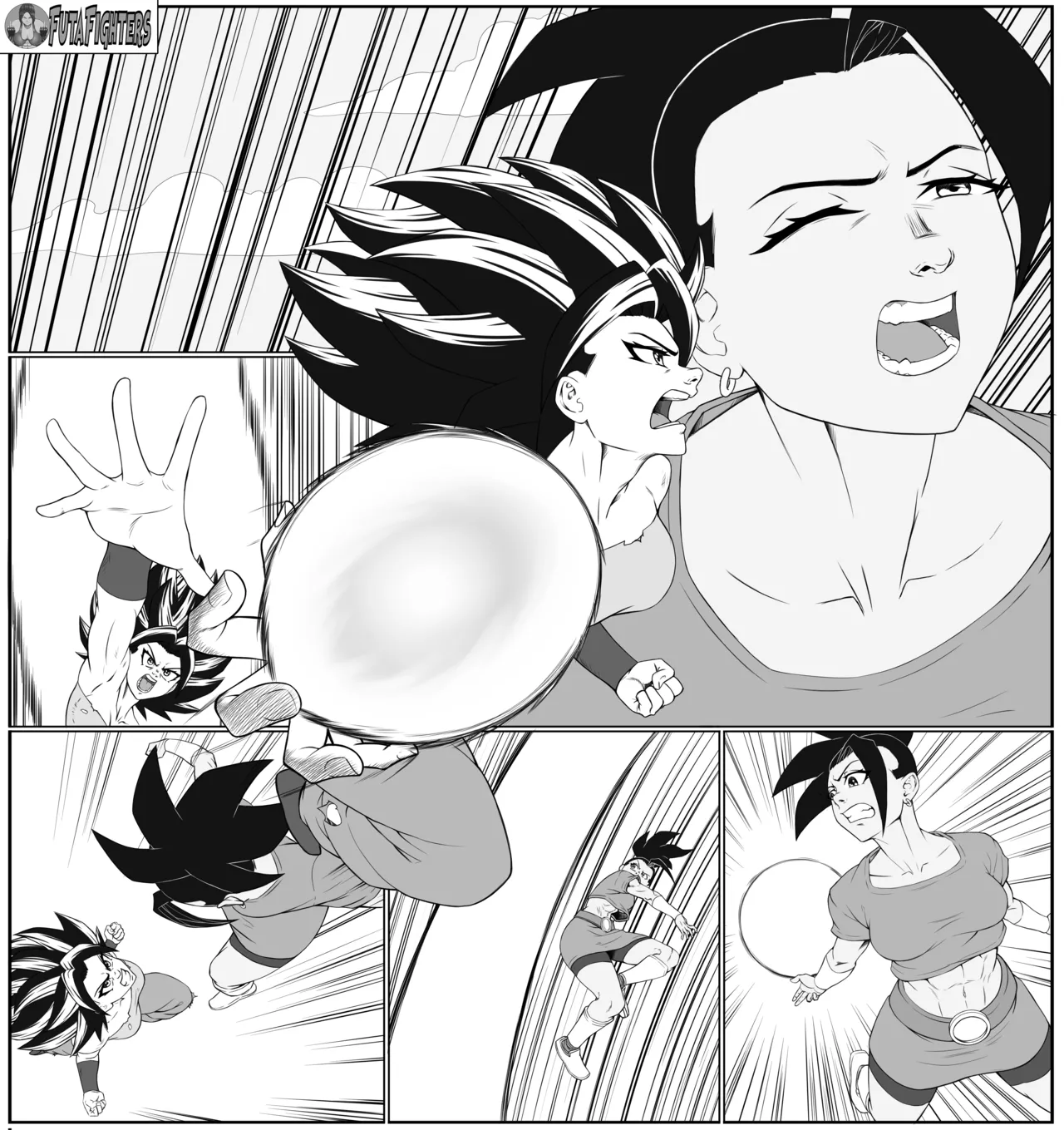 Caulifla vs Kale FutaFighters ongoing page 15 featuring caulifla dragon ball z parody - ryona shemale hentai manga - read online free
