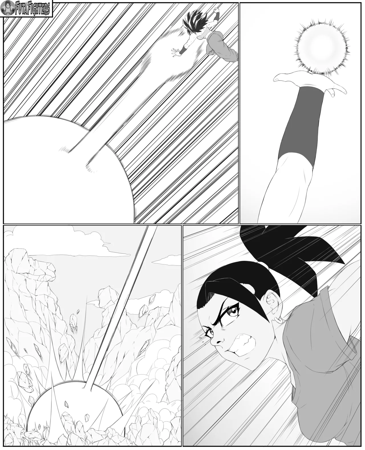 Caulifla vs Kale FutaFighters ongoing page 32 featuring caulifla dragon ball z parody - ryona shemale hentai manga - read online free