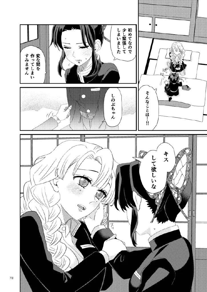Web Reprint Collection 1 page 78 featuring shinobu kochou kimetsu no yaiba parody - futanari fingering hentai manga - read online free