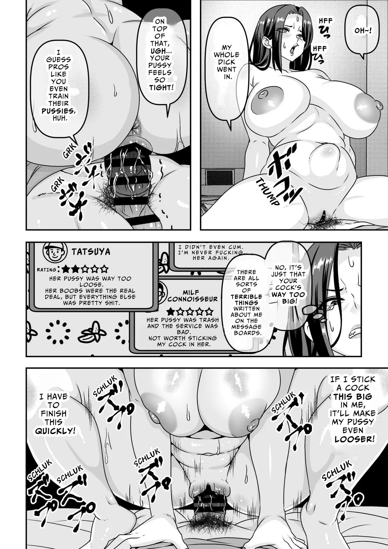 [Waribashi Kouka] Ore ga Seigou na no o Shirazu ni Tsuki Ichi Man de Yarihoudai no Subscription Keiyaku o Musun de shimatta Funinki Fuuzokujou Oba-san | Unpopular Prostitute Signs An All-I-Can-Fuck Monthly Subscription Not Knowing I'm A Total Horndog [English] [Reforged] page 21 original parody - sole female sole male hentai manga - read online free