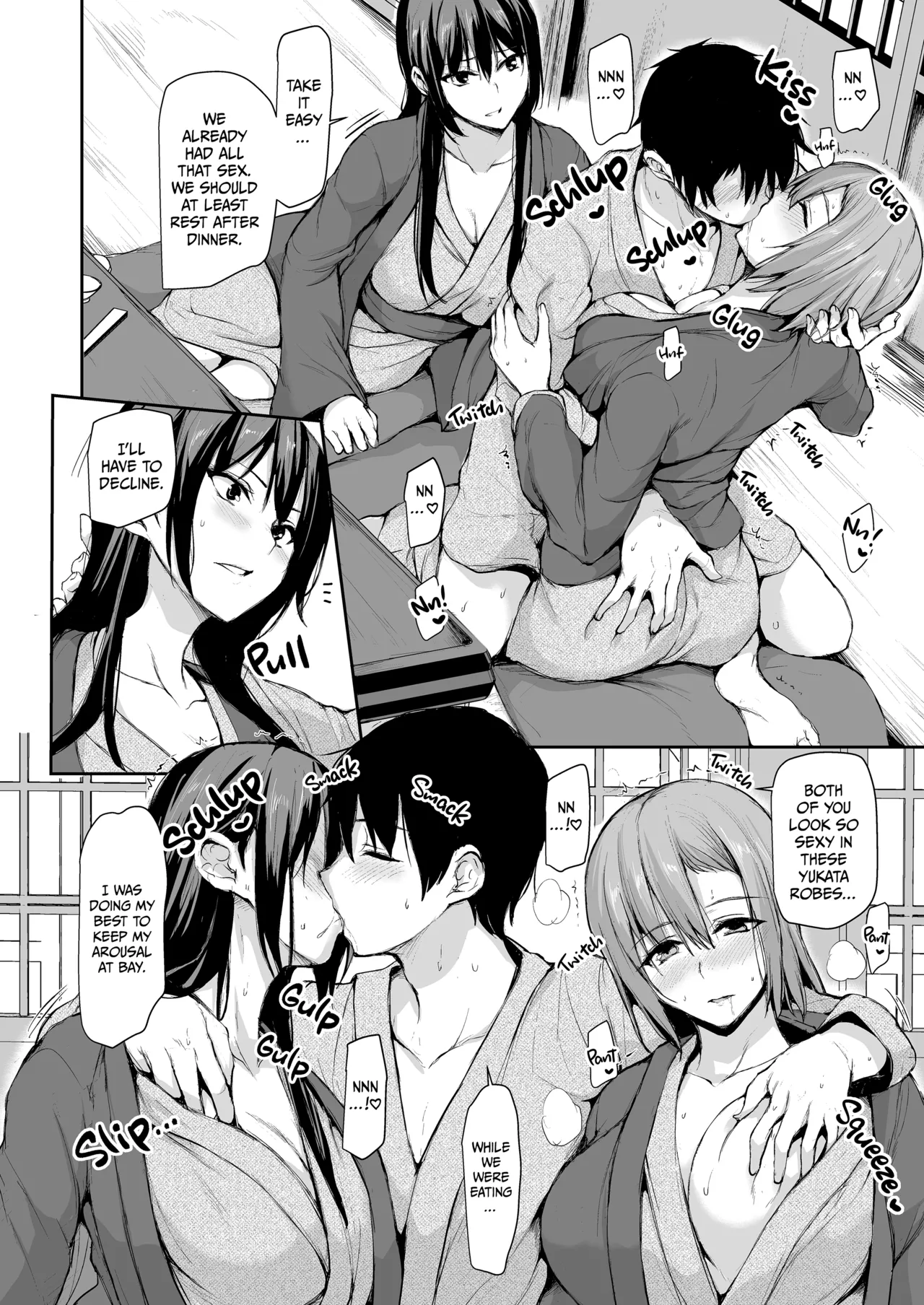 Kyonyuu Ga Futariinai To Bokkishinai Otto No Tame Ni Tomodachi O Tsuretekita Tsuma Chapter 1-3 page 96 - business suit sweating hentai manga - read online free