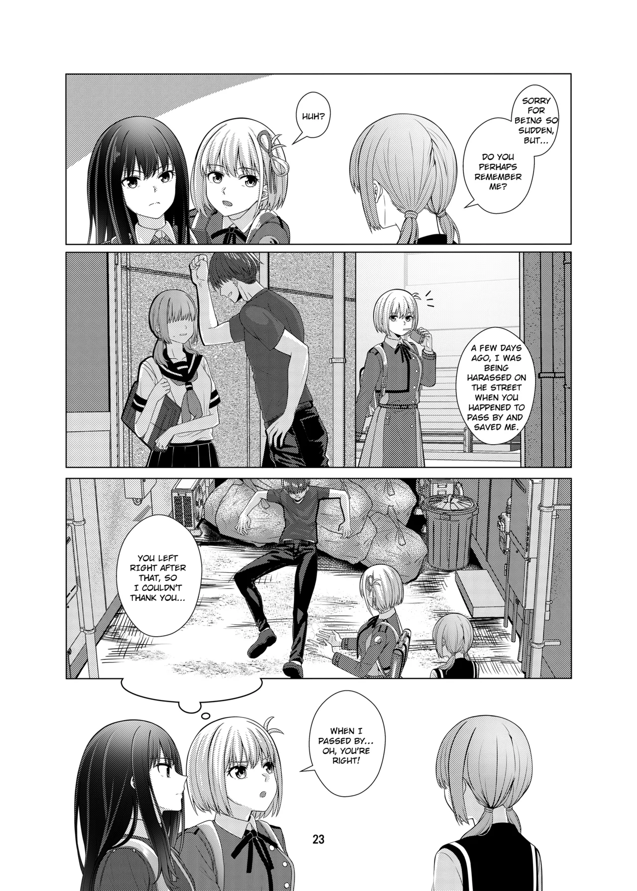 My Sweet Bodyguard page 24 featuring chisato nishikigi lycoris recoil parody - yuri kissing hentai manga - read online free