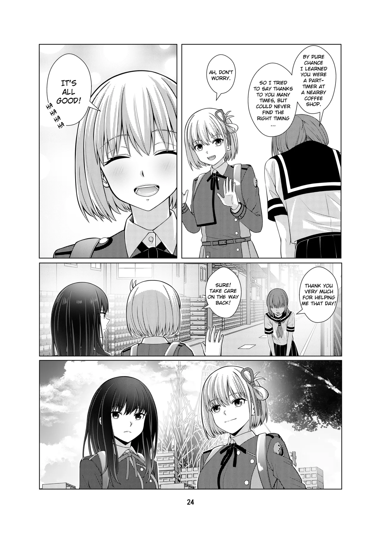 My Sweet Bodyguard page 25 featuring chisato nishikigi lycoris recoil parody - yuri kissing hentai manga - read online free