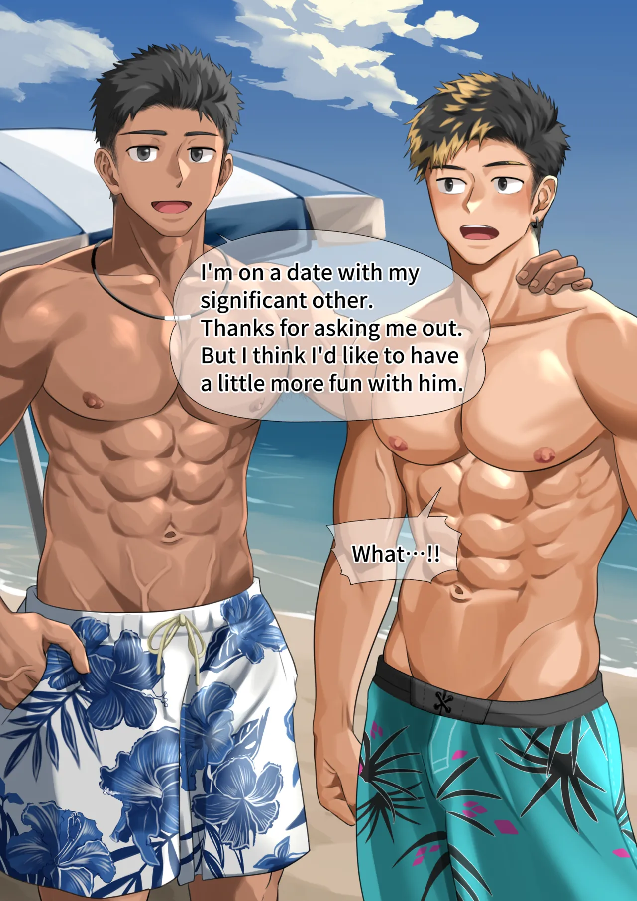 [motyaki] ビーチで逆ナン…(p10.)【ENG】 (Pixiv Fanbox) - Page 15