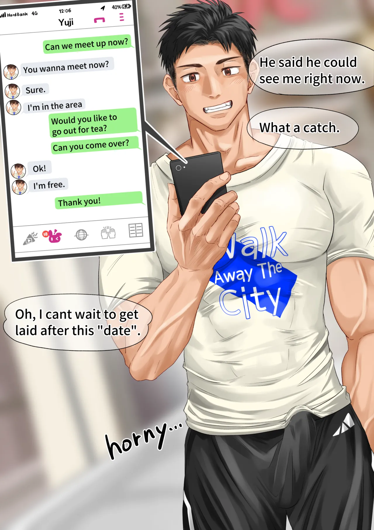 [motyaki] アプリでヤリ捨て(p10.)【ENG】 (Pixiv Fanbox) page 12 original parody - males only yaoi hentai manga - read online free