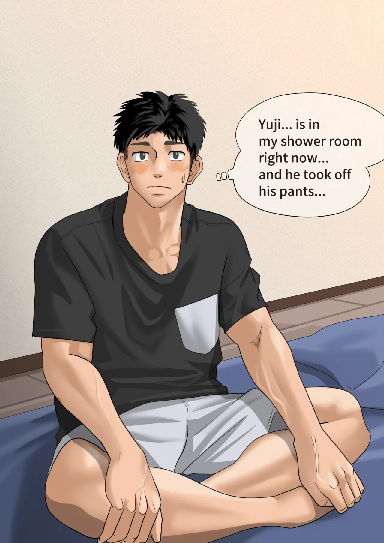 [motyaki] 片想いしてる友達が家に来た1(11p.)【ENG】 (Pixiv Fanbox) page 14 original parody - muscle yaoi hentai manga - read online free