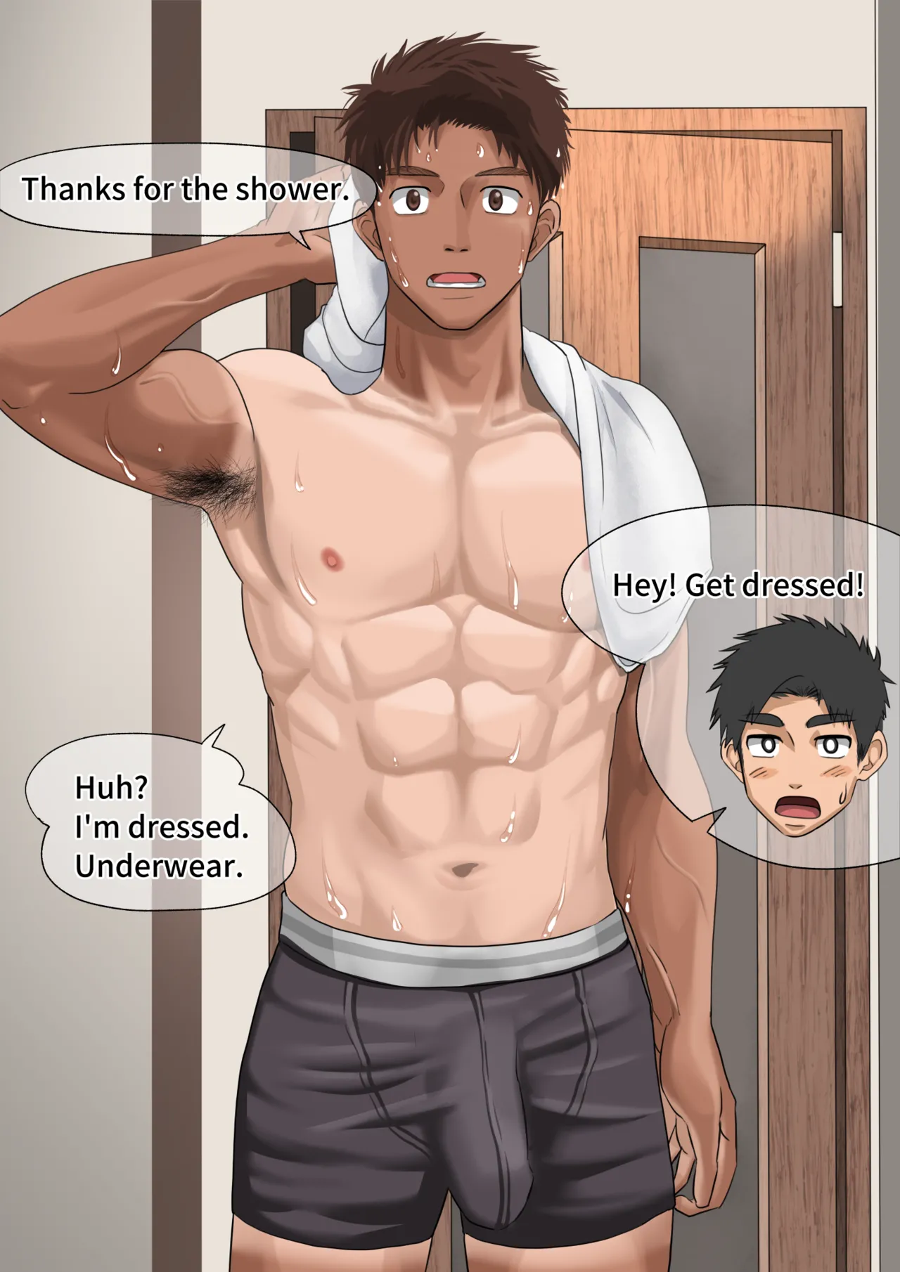 [motyaki] 片想いしてる友達が家に来た1(11p.)【ENG】 (Pixiv Fanbox) page 17 original parody - muscle yaoi hentai manga - read online free