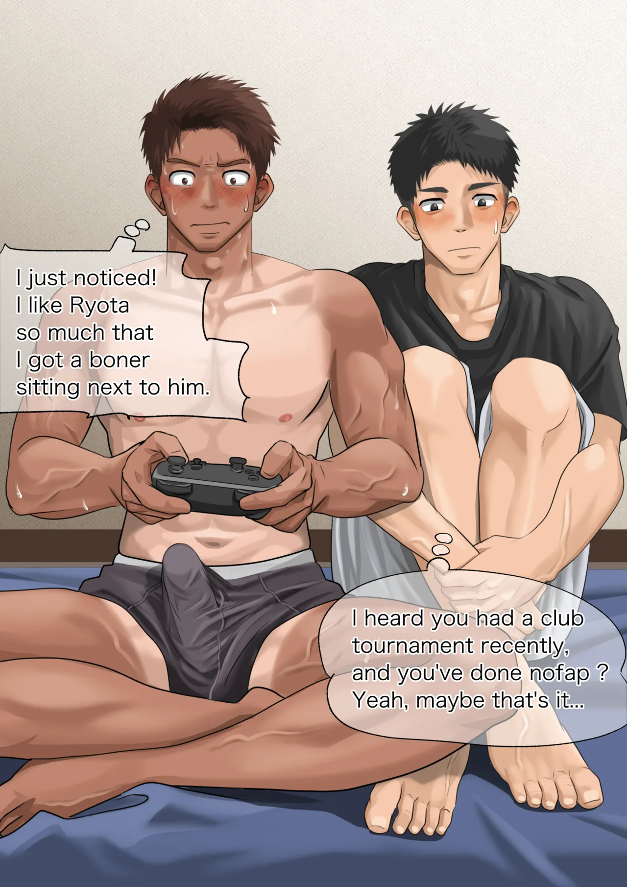 [motyaki] 片想いしてる友達が家に来た2(11p.)【ENG】 (Pixiv Fanbox) page 14 original parody - hairy muscle hentai manga - read online free