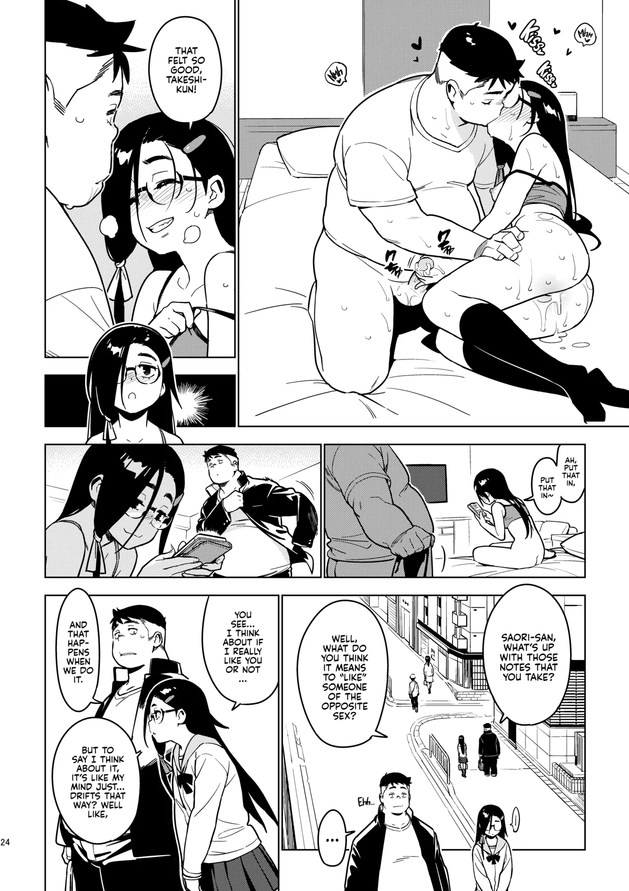 Saori page 23 original parody - kissing glasses hentai manga - read online free