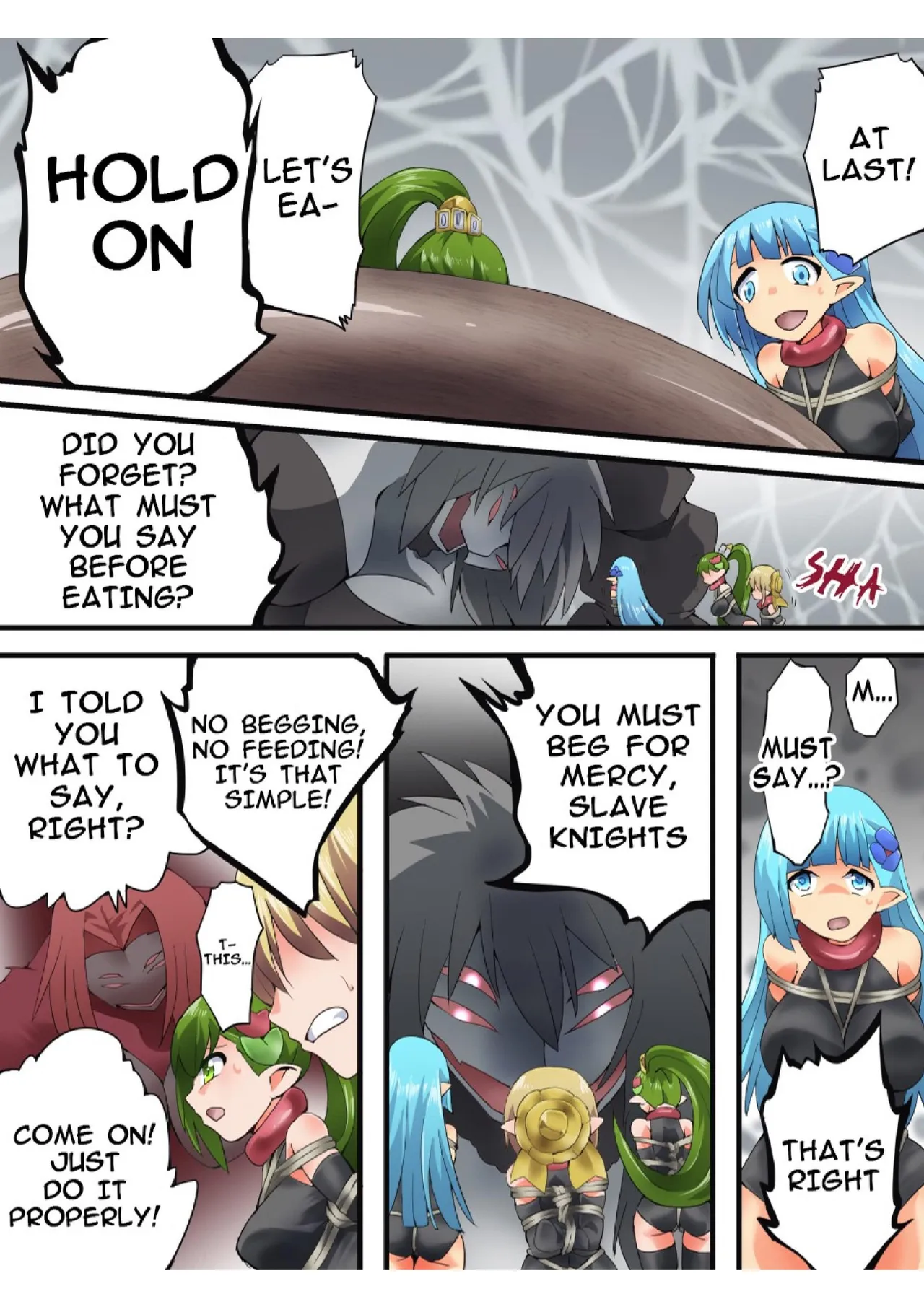 Yousei Kishi Fairy Bloom Ch. 8 page 9 original parody - rough translation bondage hentai manga - read online free