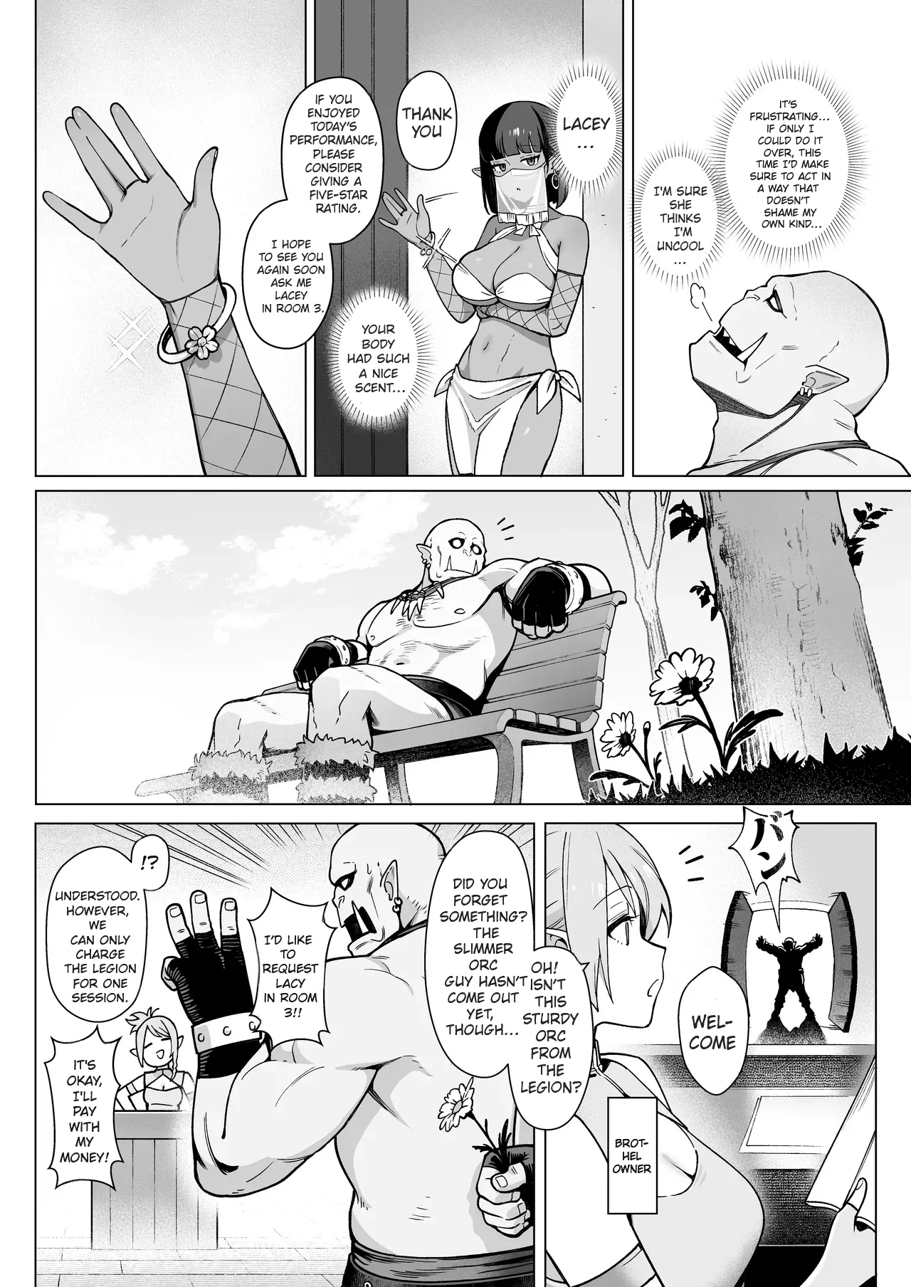 [(Sencha Bashira, Mugicha Bashira)] Fairy Brothel (Volume 1): The Virgin Orc Assigned To The Dark Skinned Elf [English] [Comics EnjoyerTranslation] page 25 original parody - sole female sole male hentai manga - read online free