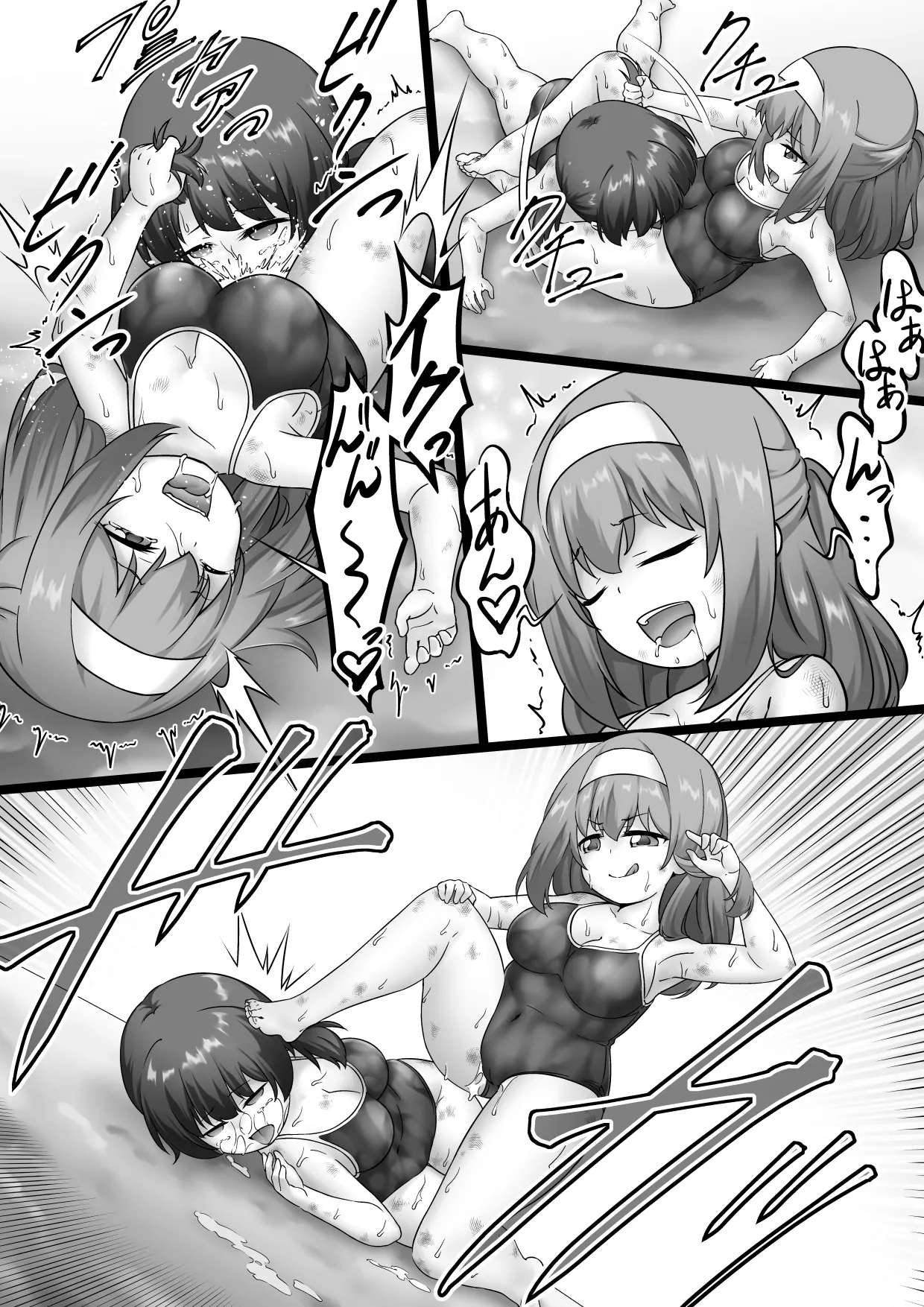 学校で女子プロレス! 全員失神失禁 試合後百合えっち暴力編 page 14 original parody - females only wrestling hentai manga - read online free