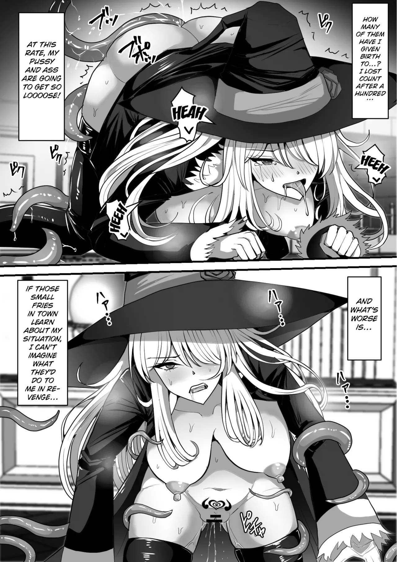 Majo ga Shokushu ni Kisei sa re Shokushu o Shussan shi Makuru Hanashi page 35 original parody - squirting big breasts hentai manga - read online free