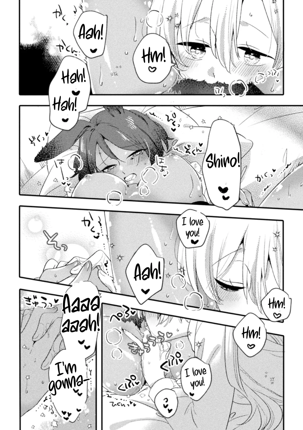 Mori no usagi to fushigina hon | The Forest Rabbit and the Mysterious Book page 14 - hairy yuri hentai manga - read online free