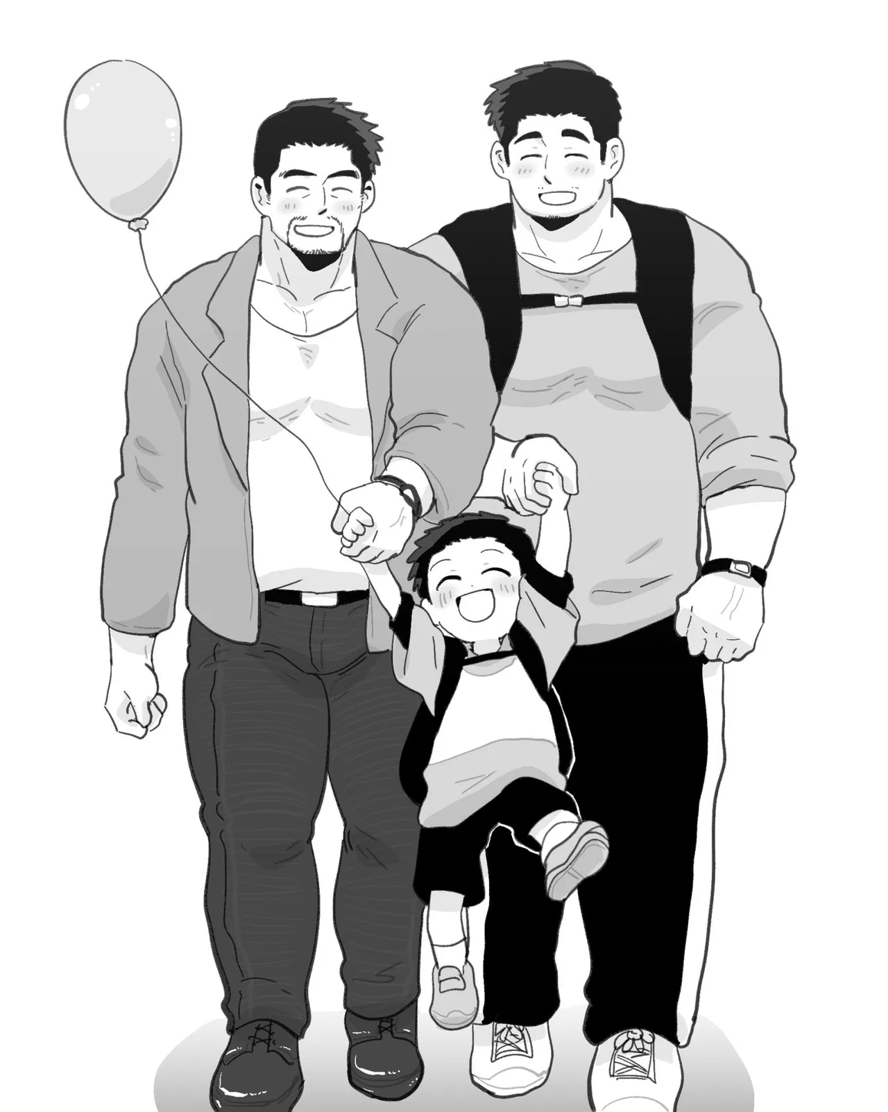 Kinniku Papa Seitaishi ni wa Saimin Apuri de Gachimuchi Riiman to Osu Koubi ga Oniai page 110 original parody - kissing big breasts hentai manga - read online free