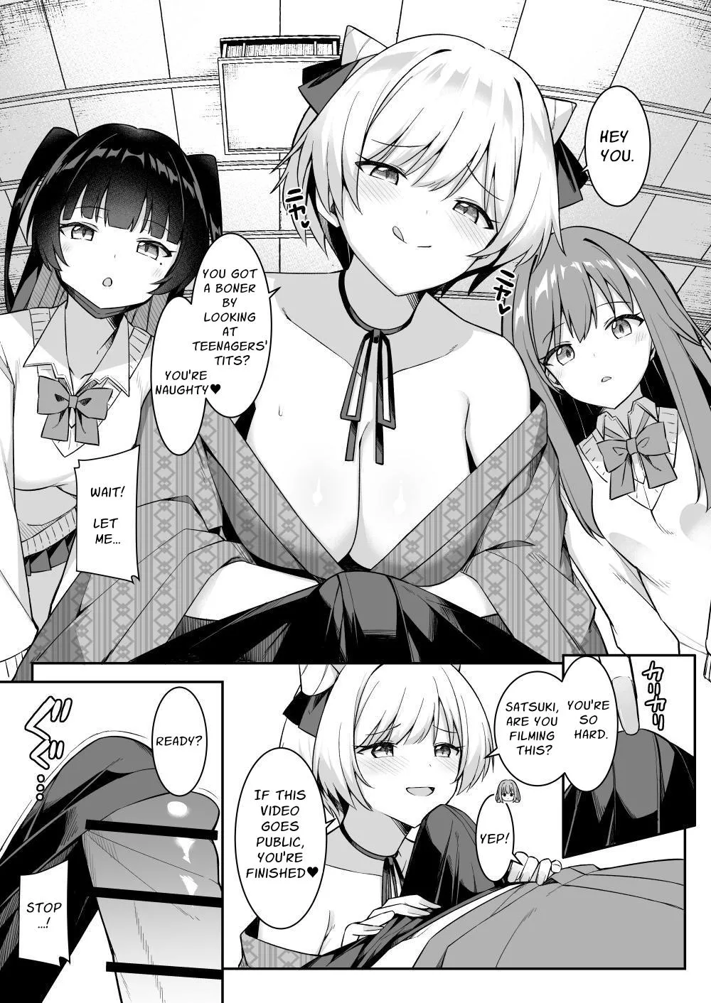 Shuugaku Ryokou de Onsen Ryokan ni Kita Gal, Nakai no Dekachinpo de Wakarase Zecchou | Gals on a Hot-spring Inn Trip are Shown Who's Boss by their Big Dick Waiter page 9 original parody - sole male nakadashi hentai manga - read online free