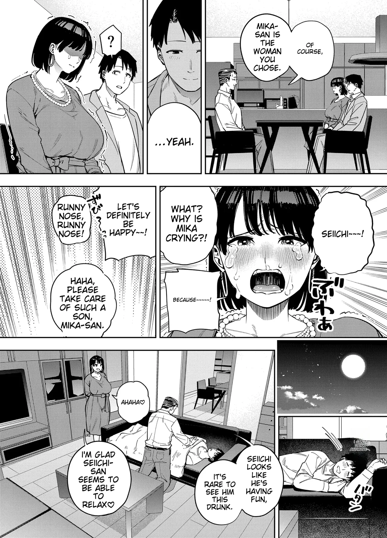 [Ougon Shinshi Club (Kaniguruma)] Gifu ni Dakareru Tsuma Mika-hen 1 | Wife embraced by father-in-law 1 [English] [woof!] page 9 original parody - big breasts netorare hentai manga - read online free