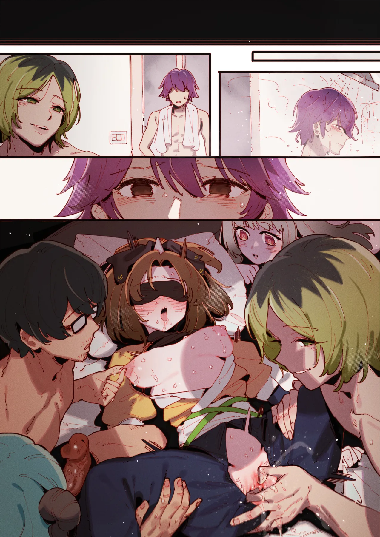 01-25_Akane &...😎🍆💢 & _Kana &...👒🍆💢 & Miyako page 103 featuring aqua hoshino oshi no ko parody - squirting kissing hentai manga - read online free