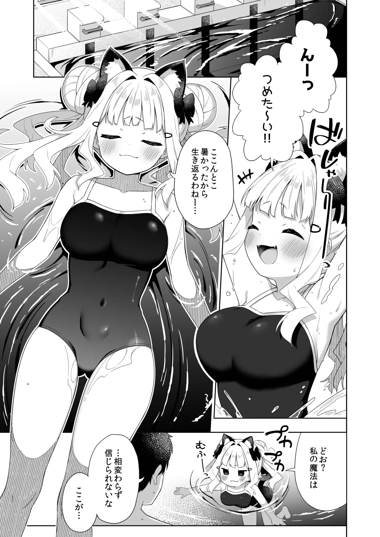 Chinmai Dekapai Nekomimi-chan to Mizugi Ecchi suru Hon - Page 2