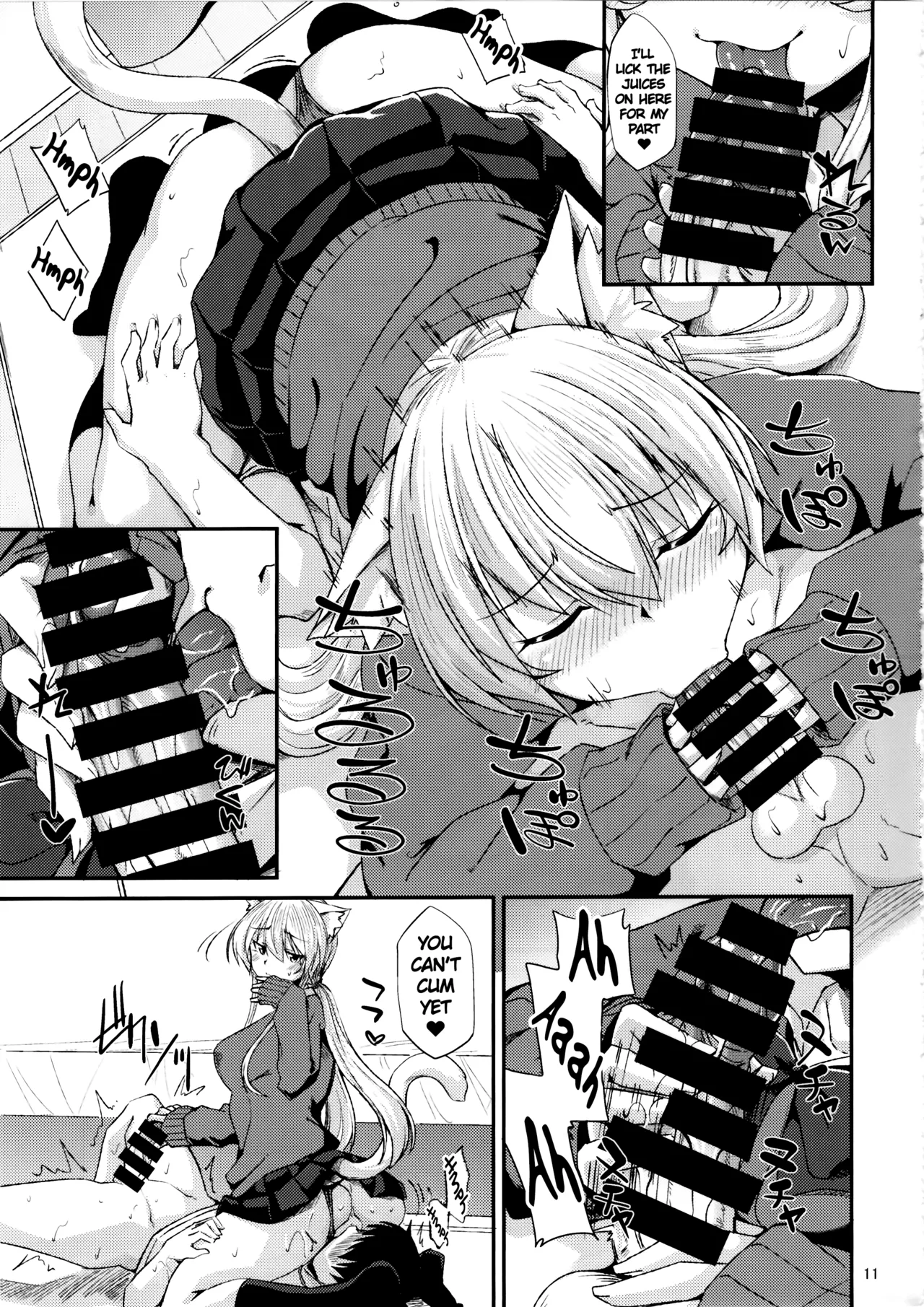 Nekomimi Onee-san to Seifuku Cos de Nyannyan page 12 original parody - cunnilingus schoolgirl uniform hentai manga - read online free