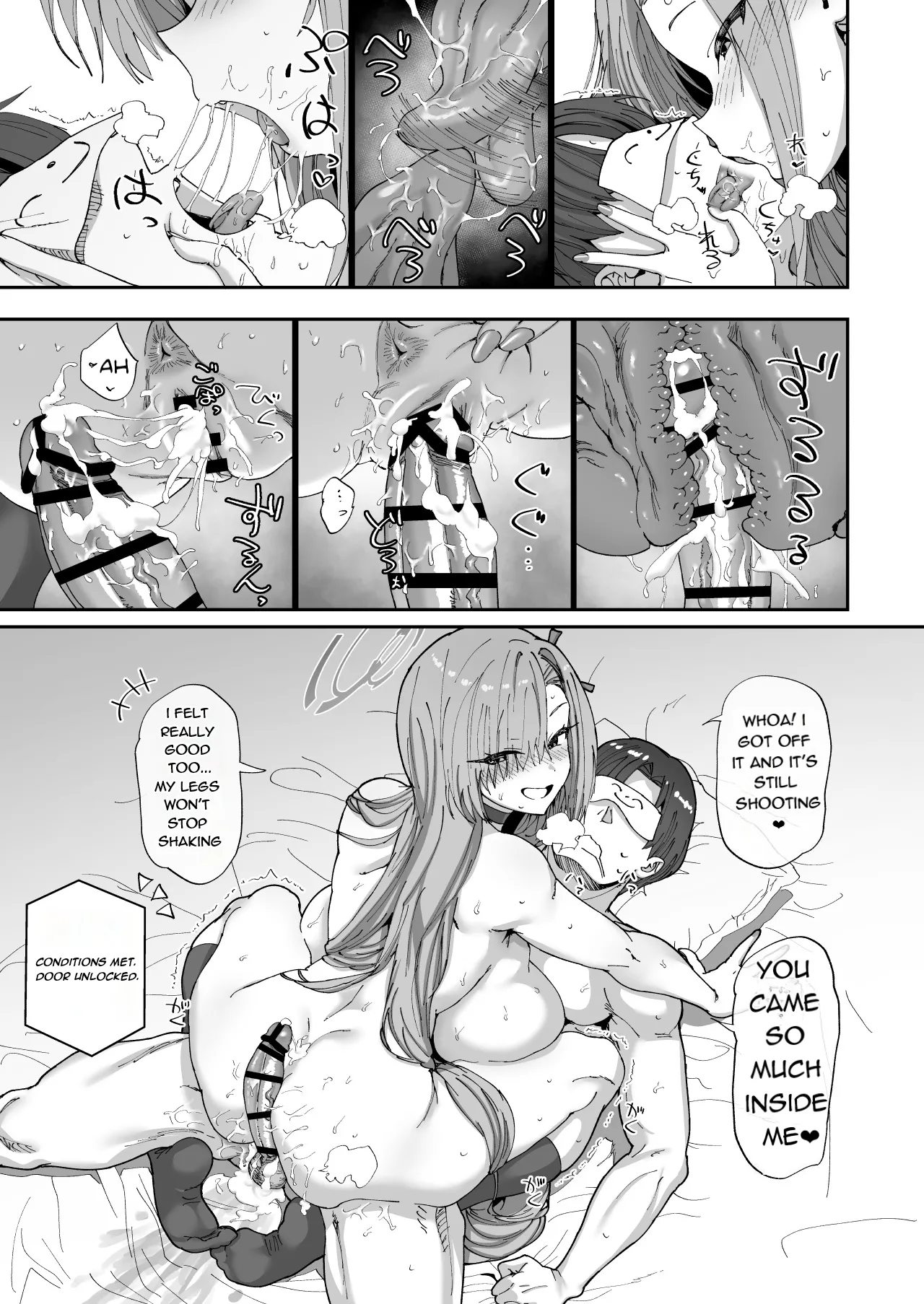 Asuna to Toki to Sex Shinai to Derarenai Heya page 22 featuring asuna ichinose blue archive parody - leg lock big breasts hentai manga - read online free
