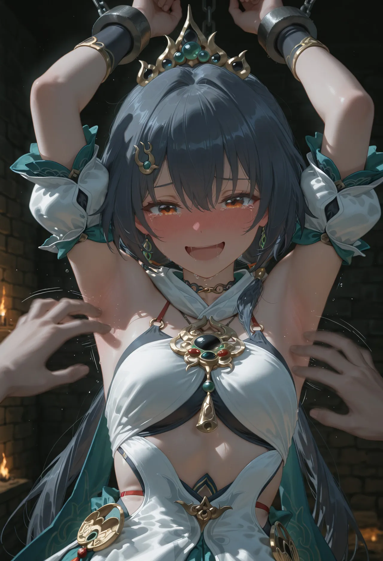 Shiina Mahiru page 34 featuring march 7th honkai star rail parody - ai generated hentai manga - read online free