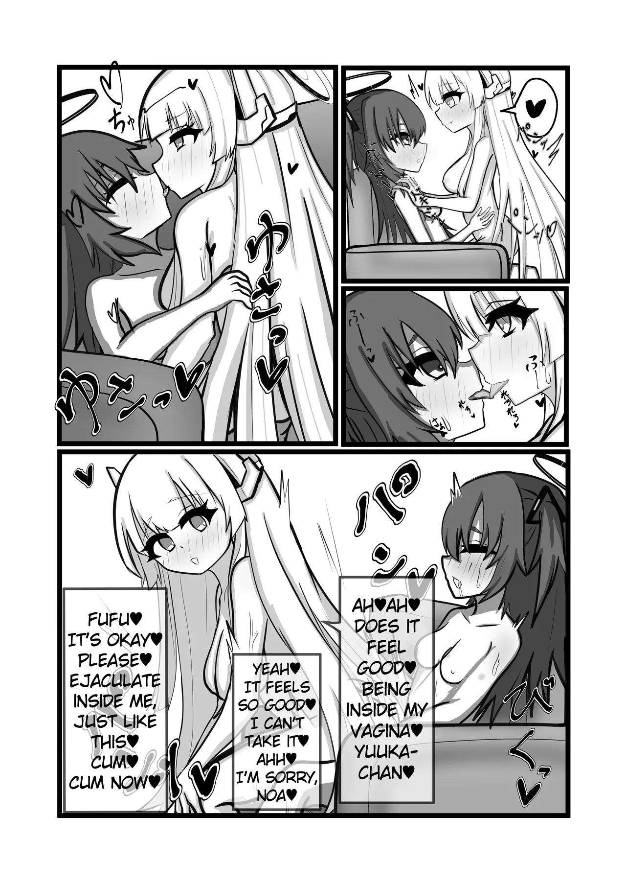 Blue Archive Futanari Anthology page 51 featuring mika misono blue archive parody - ttf threesome futanari hentai manga - read online free