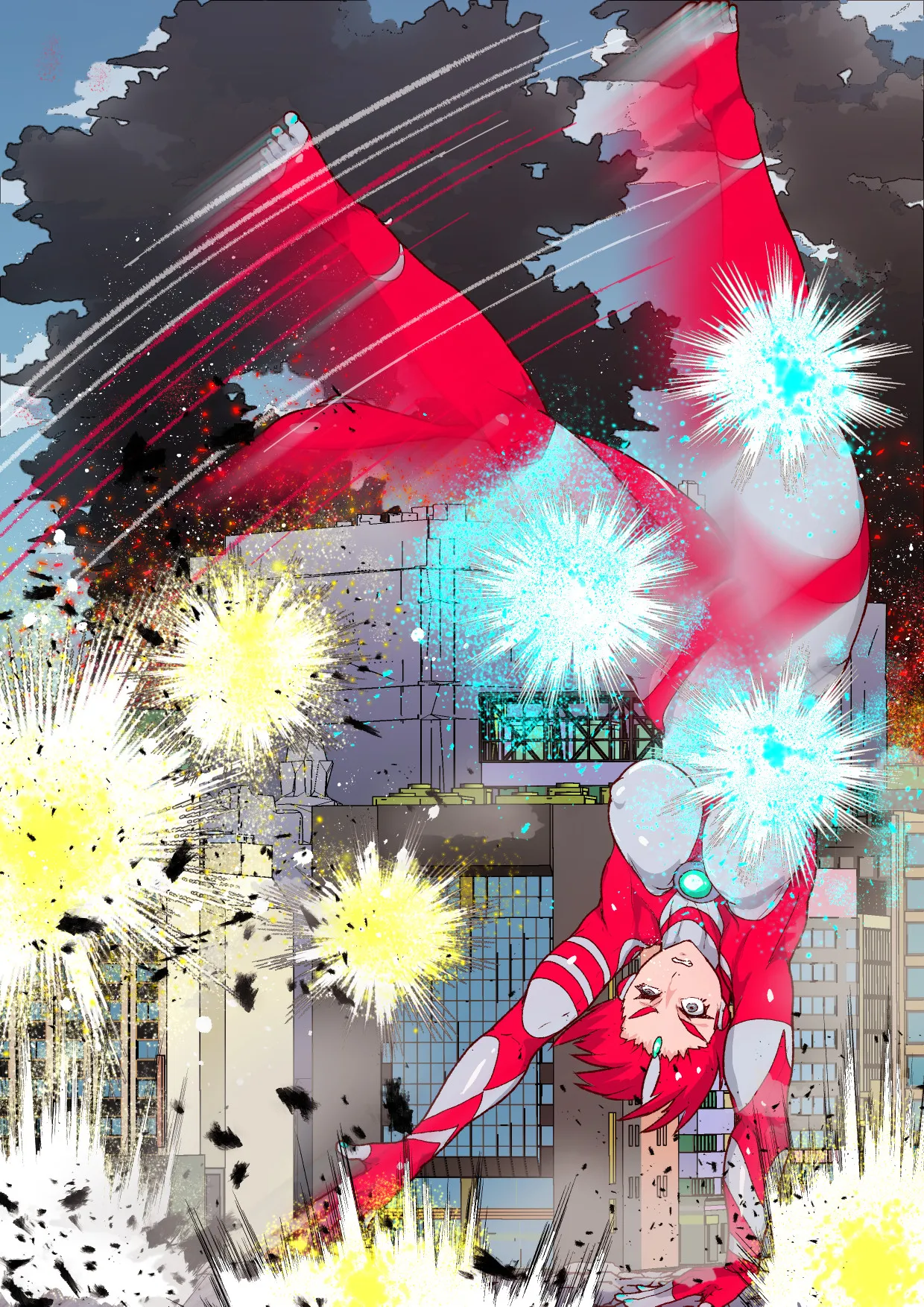 アトラルクスネオン4～絶叫!マシンモンスターに処刑されるヒロイン～巨大ヒロインは残虐絶叫マシーンで完全敗北地獄逝き…正義のヒロインは踏みにじられ尊厳は破壊される page 17 featuring ultrawoman ultraman parody - ryona giantess hentai manga - read online free