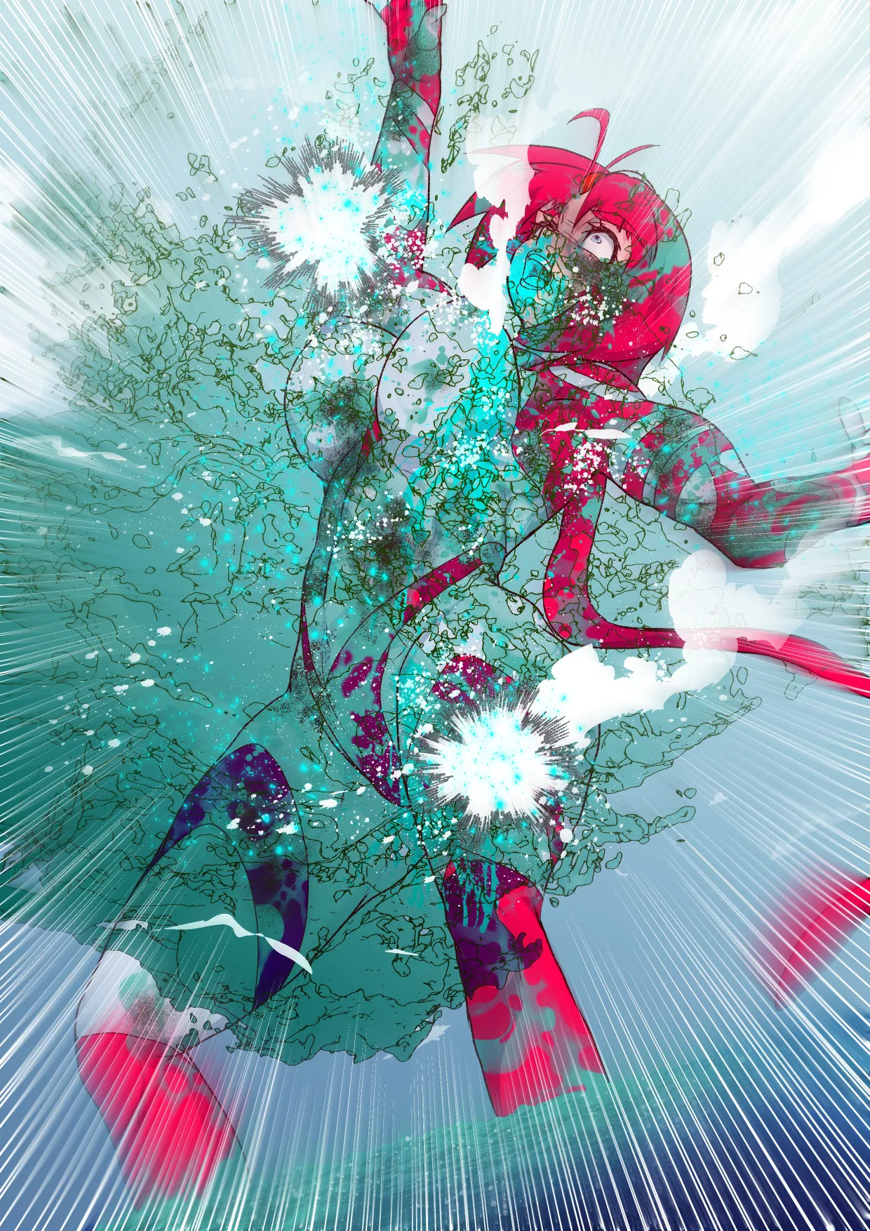 アトラルクスネオン6～汚されたヒロイン!モンスターの分泌液でグチャドロ無様大敗北!泡吹き失神KO巨大ヒロイン!巨大で凛々しいヒロインも負ければでっけぇゴミ箱イキ! page 32 featuring ultrawoman ultraman parody - giantess hentai manga - read online free