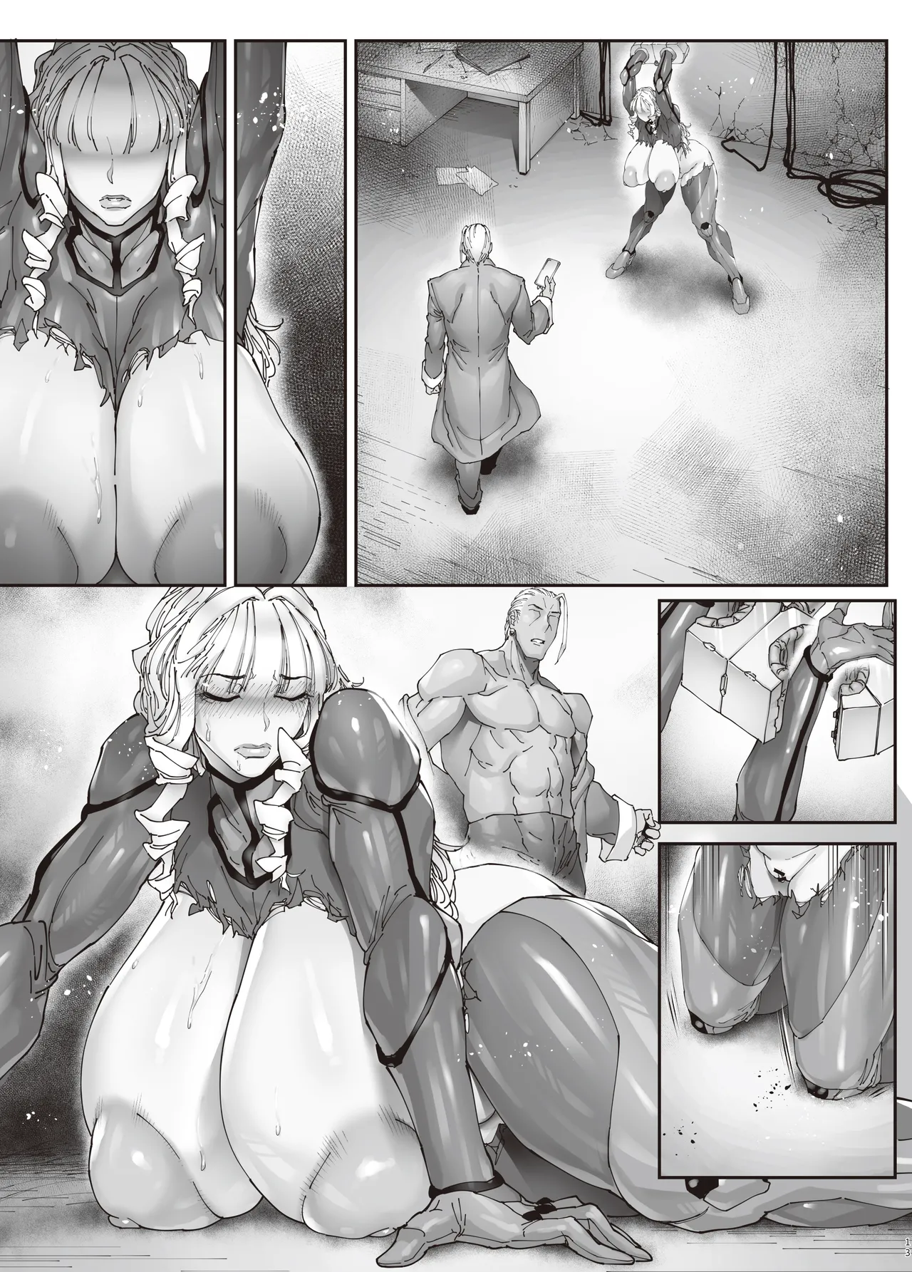 [Kocho Kocho Koukou (Bonten)] Nyuujoku no Ori ~Hitozuma Sousakan Atsuko~Gaiden [Textless] [Digital] page 12 original parody - big breasts huge breasts hentai manga - read online free