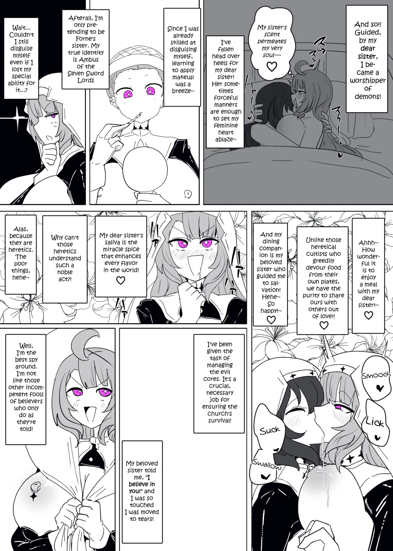 Matenshoku no Yakata 11 | The House of Evil Class Change 11 Demon Cultist Sister page 21 original parody - kissing transformation hentai manga - read online free