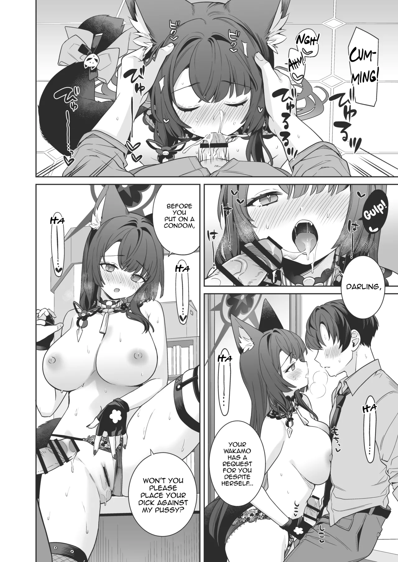 [NOMIYAGUMI (Ichinomiya)] Junjou ♥ Renjou Hatsujou Kitsune -4- | Pure ♥ Lovestruck Fox in Heat -4- (Blue Archive) [English] [mysterymeat3] [Digital] page 37 featuring sensei blue archive parody - big breasts multi-work series hentai manga - read online free