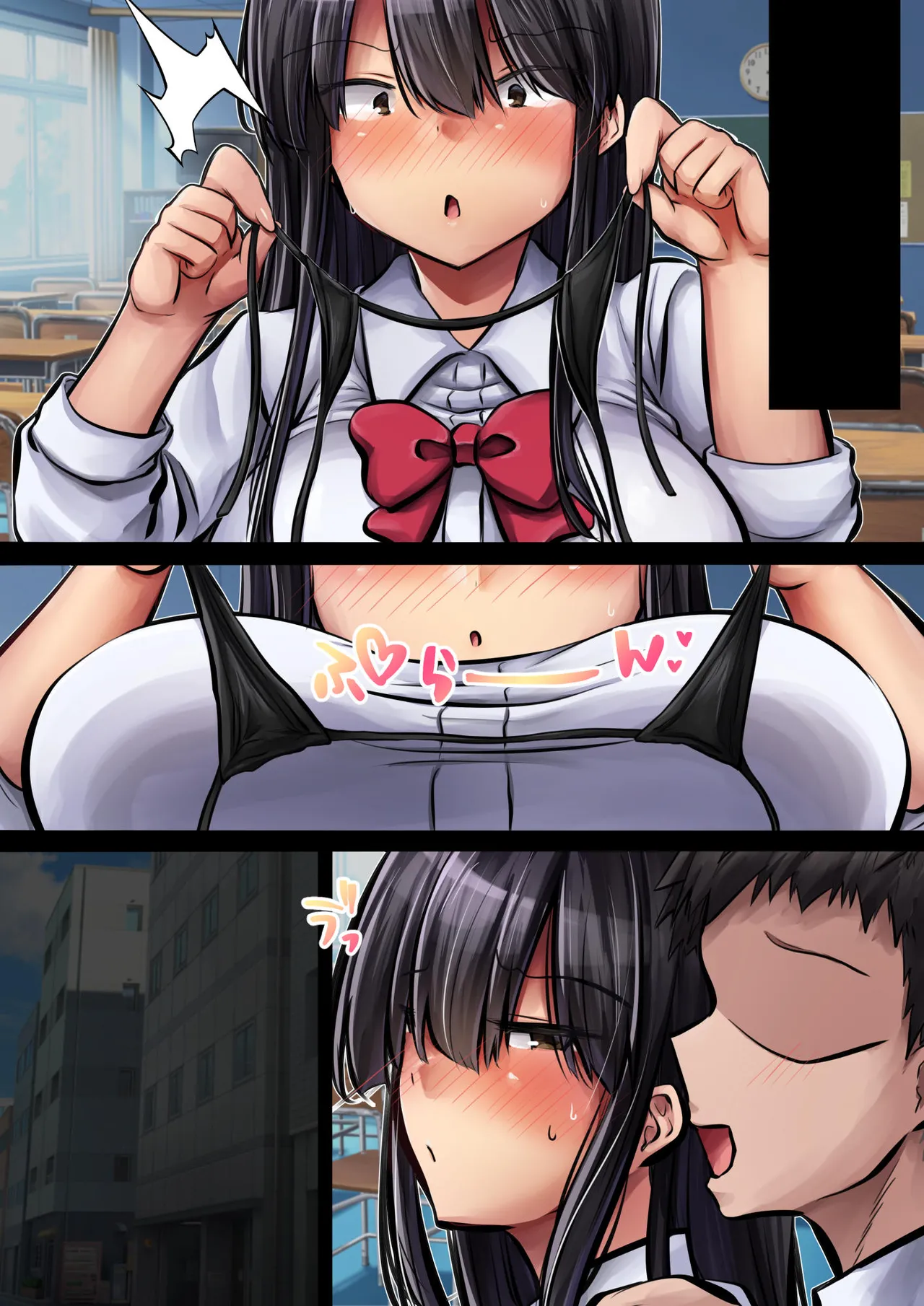 Metsuki mo Kuchi mo Warui Kouhai-chan wa Ore no koto ga Suki na node Sukebe na Mizugi Onegai shite Mechakucha H shimashita. page 33 original parody - big breasts swimsuit hentai manga - read online free